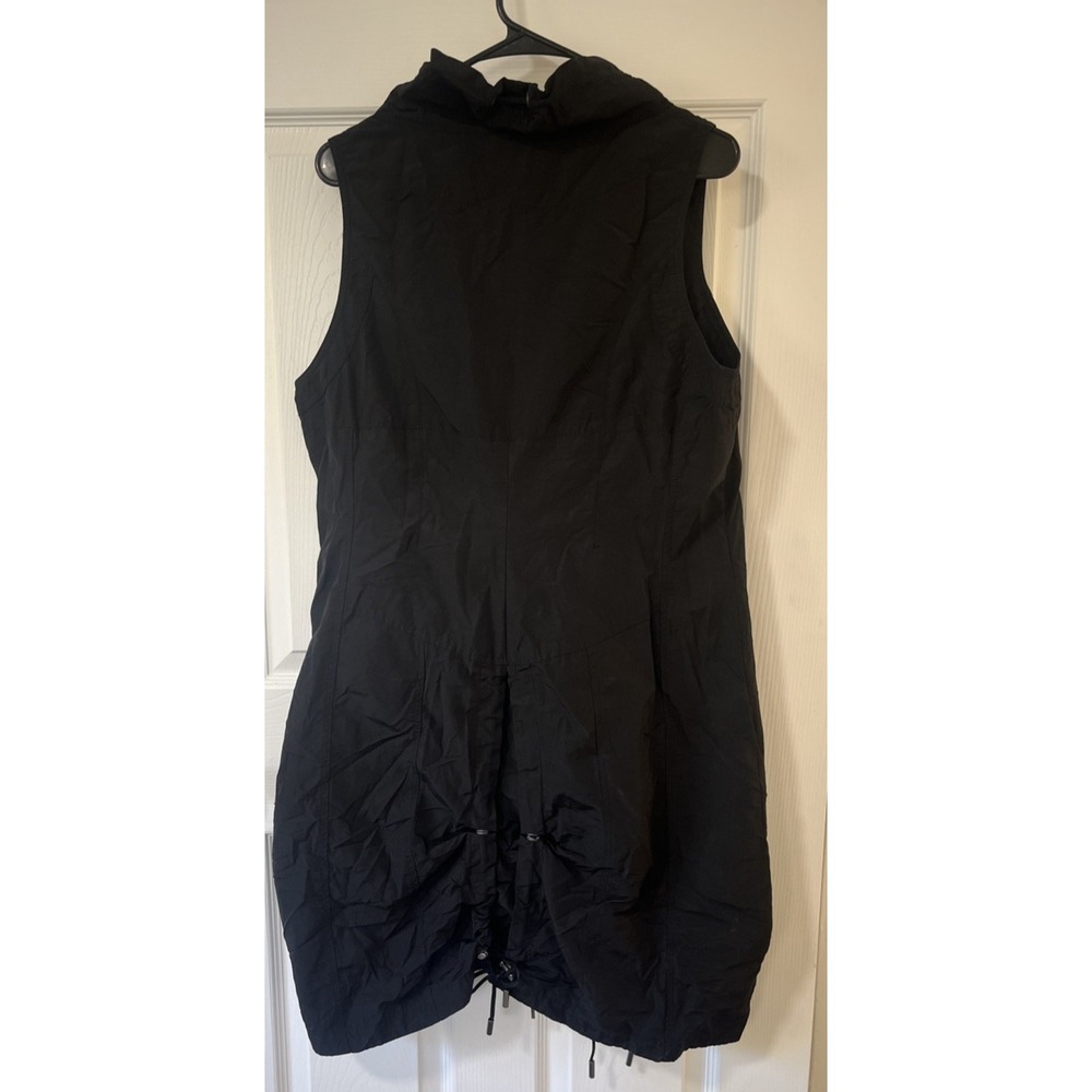 Vintage Carla Du Nord Lagenlook Zip Up Dress Black Sleeveless Womens US 10 EU 42 - Picture 3 of 11